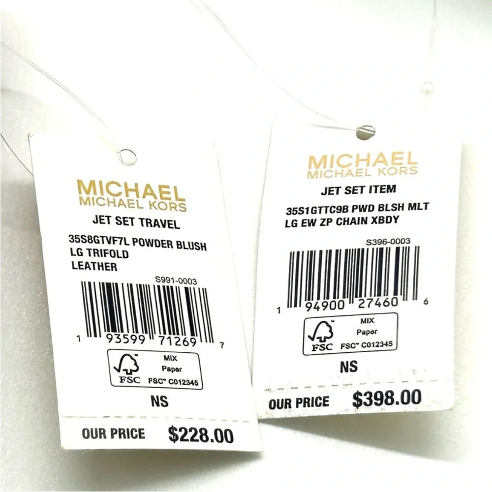 Michael Kors Jet Set LG Signature Logo Crossbody Bag & Matching Trifold Wallet - Picture 14 of 14